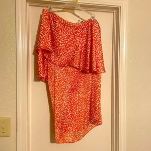 Off the shoulder peach dress size small